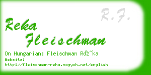 reka fleischman business card